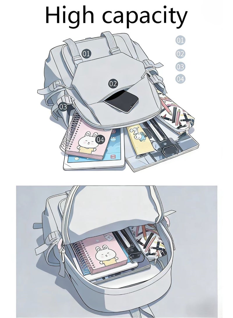 K-POP: Demon Hunting Girl Group Printed Backpack a Student Bag Combining Storage and Decoration - Image 3
